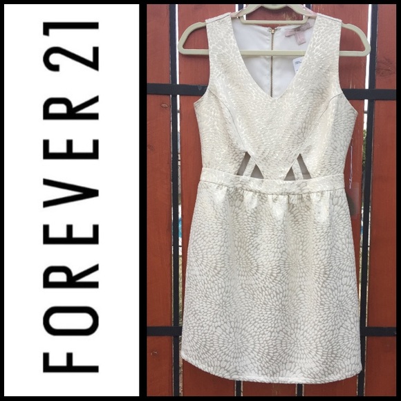 Forever 21 Dresses & Skirts - NEW!  Forever 21 Cutout metallic mini dress S